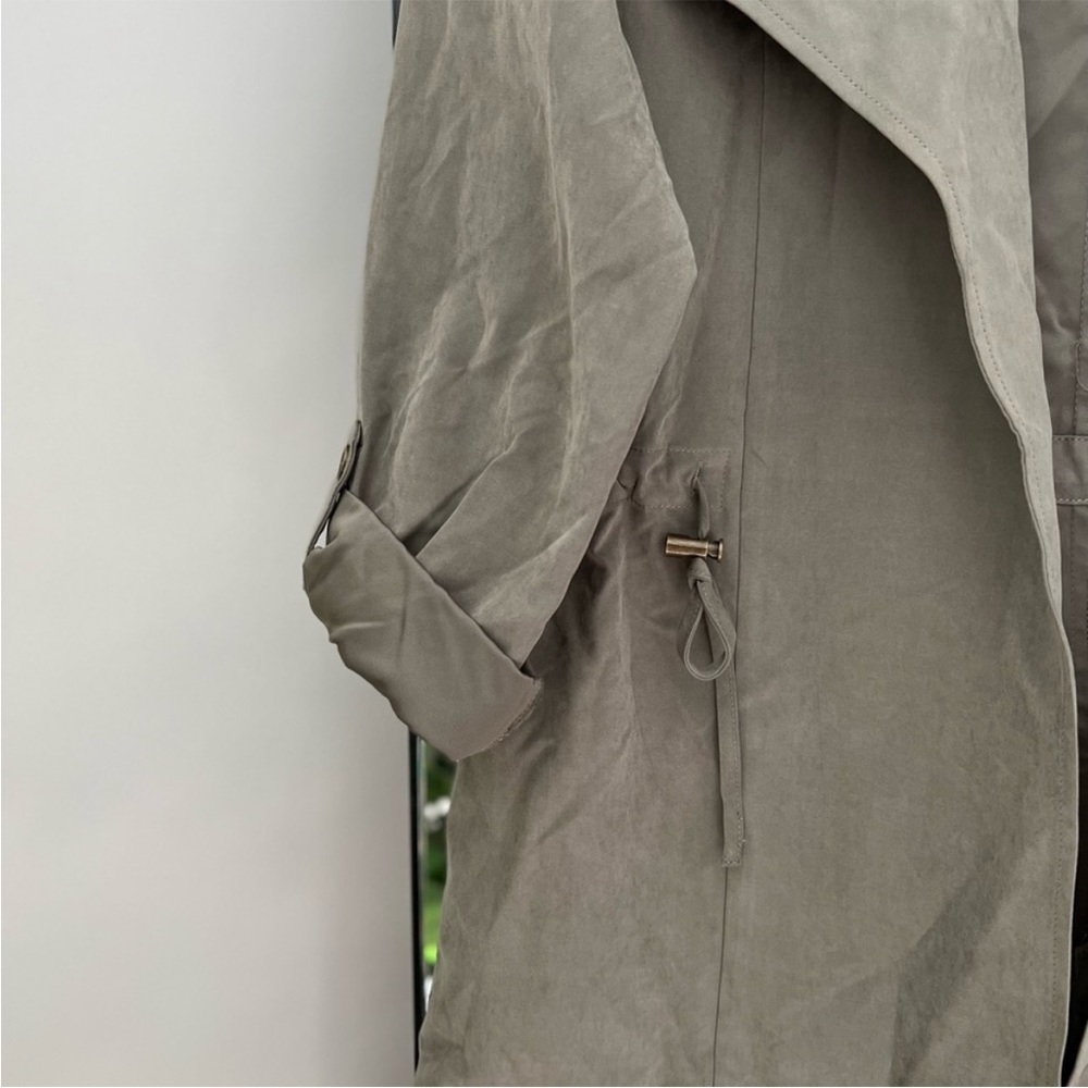 VERSONA olive green faux suede collared
canvas jacket size s - Picture 2 of 8
